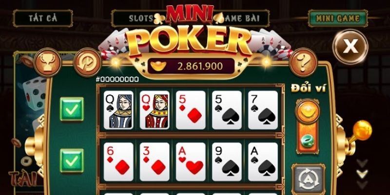 Mini Poker iWin – Quay thưởng cực đã, thắng lợi cực lớn