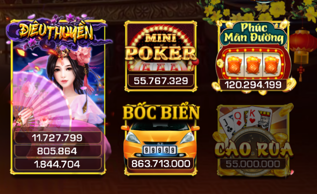Phúc Mãn Đường iWin – Trò chơi cá cược game slot đẳng cấp